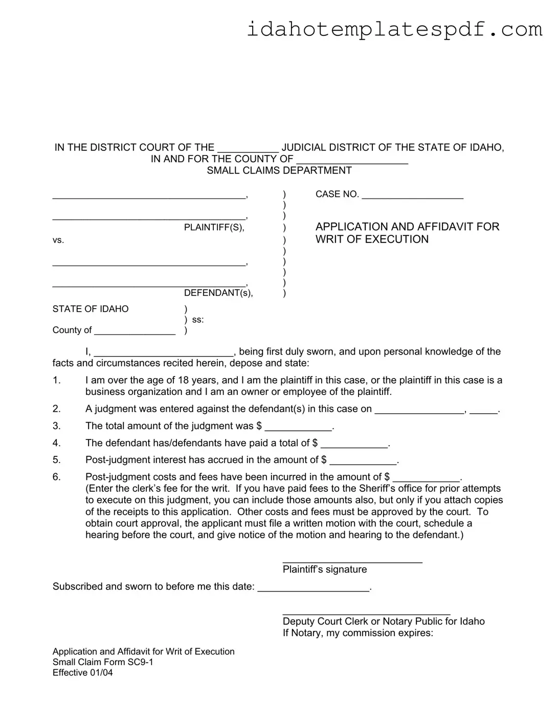 Idaho Sc 9 1 Template
